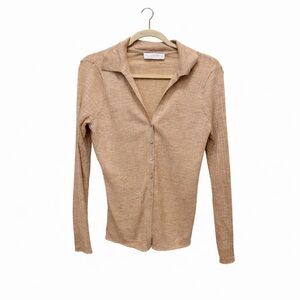 Abercrombie & Fitch Tan Button-Up Cardigan